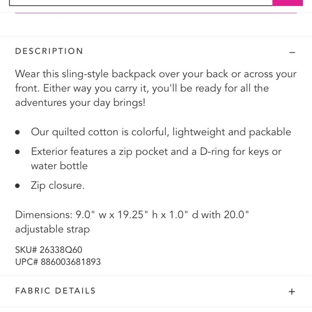 🍍Last 1! 🍍NWT Vera Bradley Toucan Party Sling Backpack - Picture 3 of 10